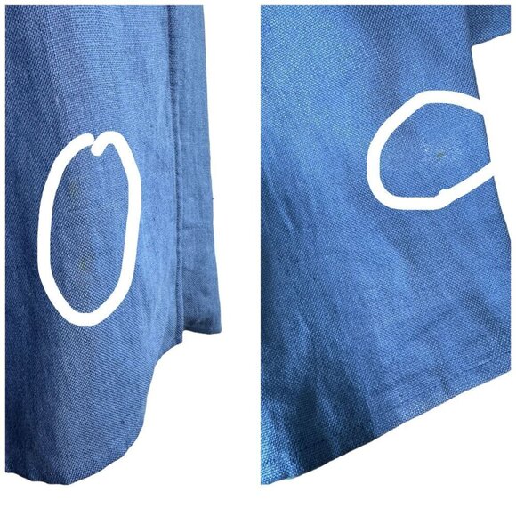 Vintage Saks Fifth Avenue 100% Linen Blue 1-Button Blazer Jacket Women's Size S - Picture 7 of 9